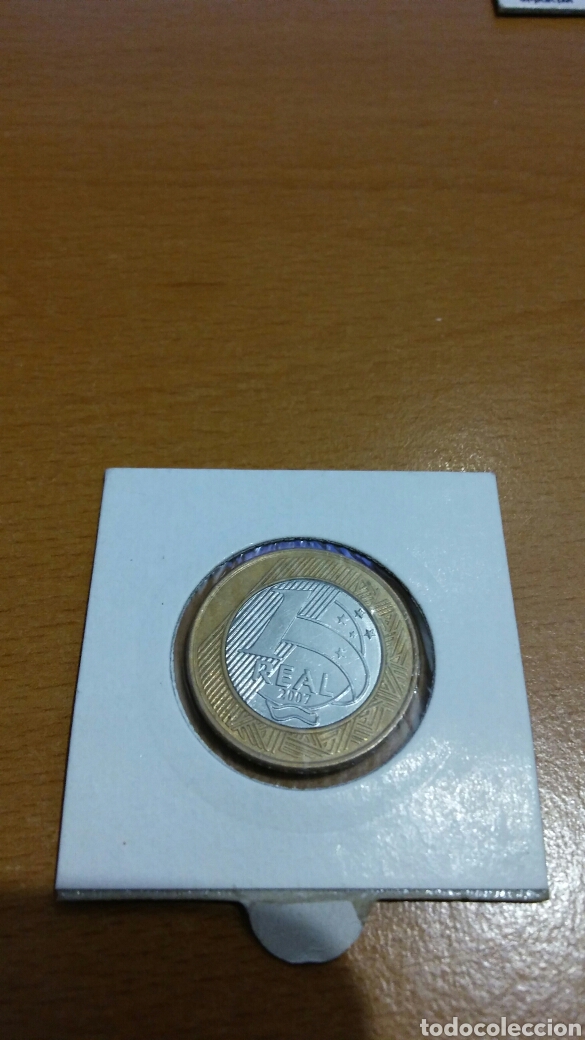Monedas antiguas de Am&eacute;rica: Moneda de Brasil un real a&ntilde;o 2007 - Foto 2
