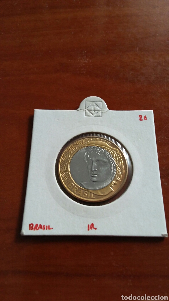 Monedas antiguas de Am&eacute;rica: Moneda de Brasil un real 2004 - Foto 1