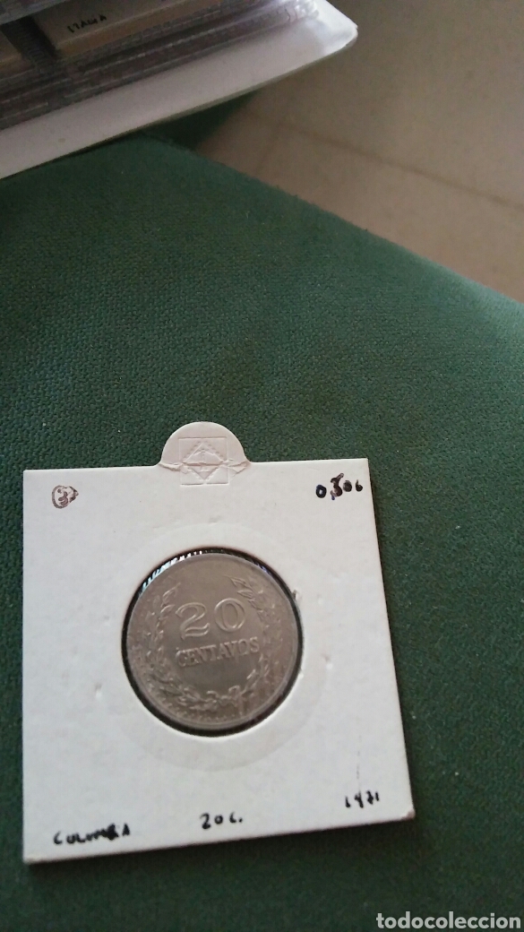 Monedas antiguas de Am&eacute;rica: Moneda de Colombia 20 centro 1971 - Foto 1