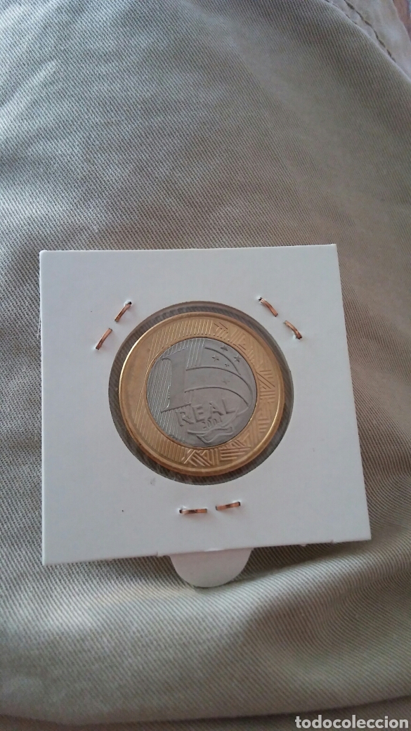 Monedas antiguas de Am&eacute;rica: Moneda de Brasil de un real - Foto 2