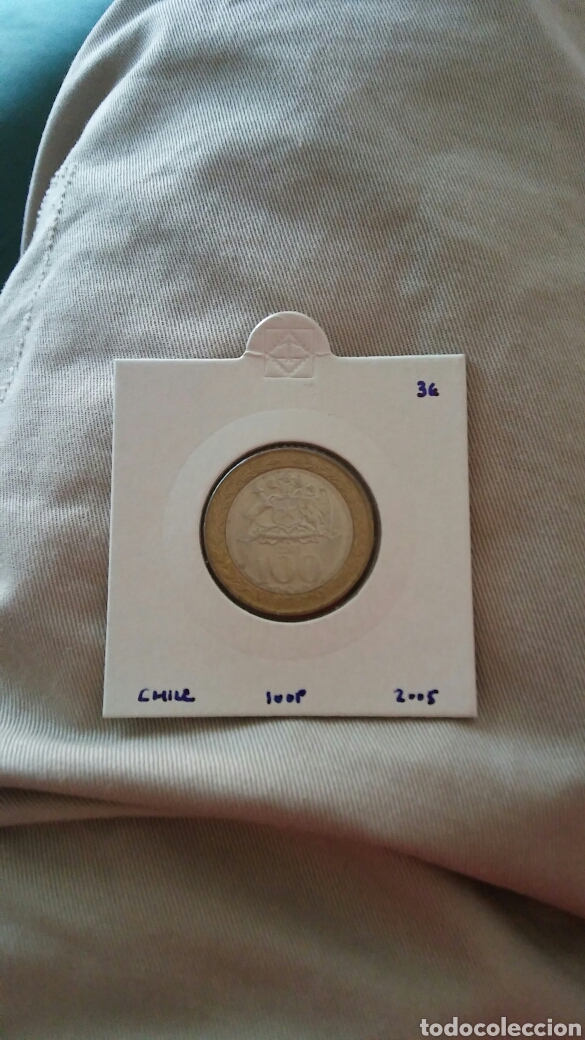 Monedas antiguas de Am&eacute;rica: Moneda de Chile de 100 pesos a&ntilde;o 2005 - Foto 1