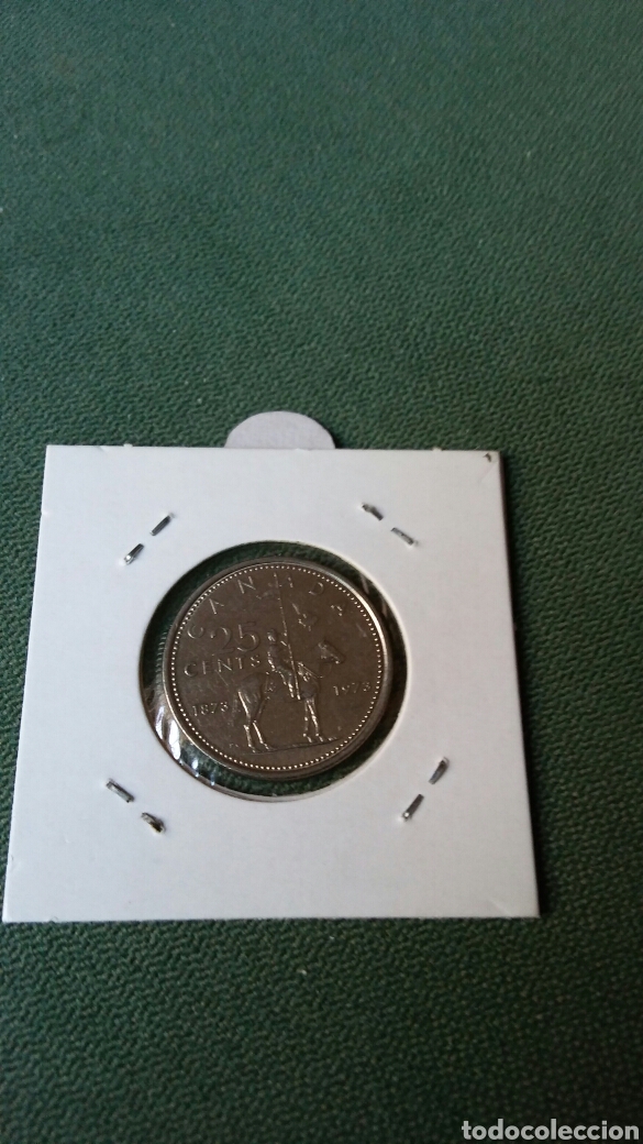 Monedas antiguas de Am&eacute;rica: Moneda de Canad&aacute; 25 c&eacute;ntimo a&ntilde;o 1973 - Foto 2