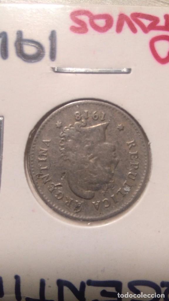 Monedas antiguas de Am&eacute;rica: moneda ARGENTINA 1918  10 centavos - Foto 1
