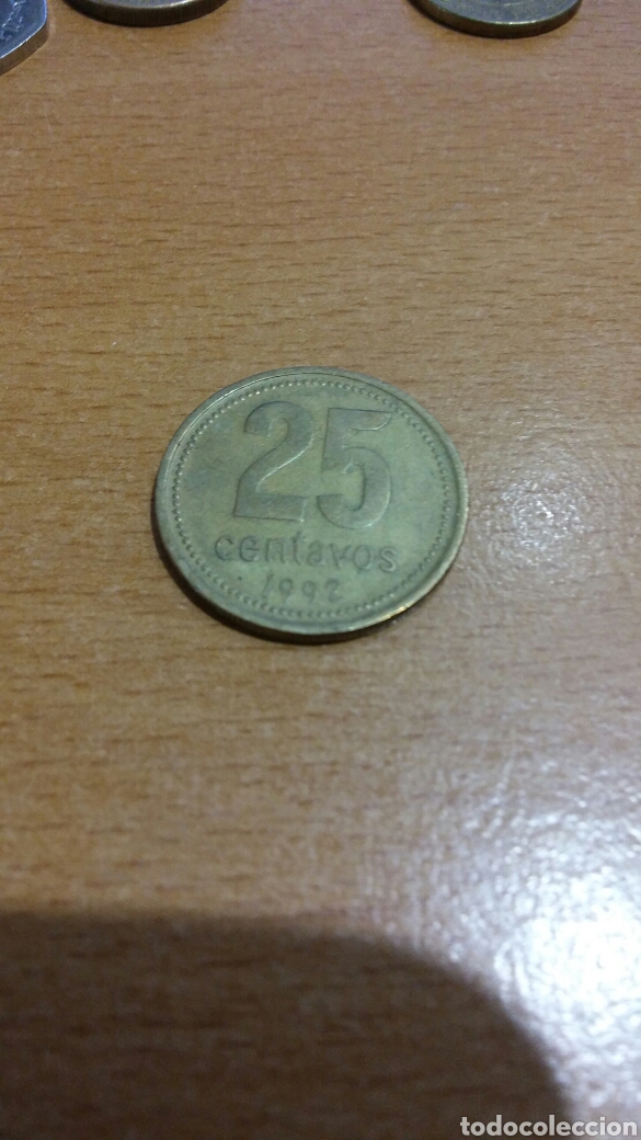Monedas antiguas de Am&eacute;rica: Moneda argentina 25c. 1992 - Foto 2