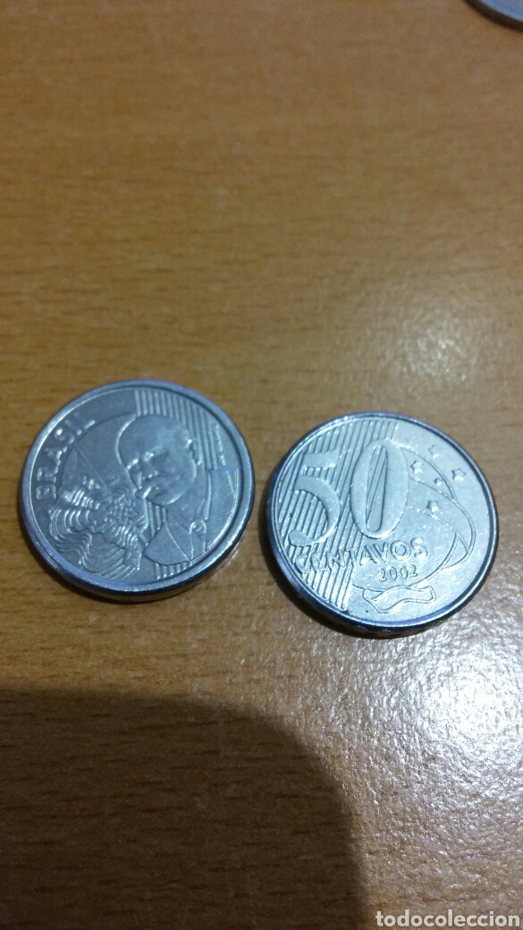 Monedas antiguas de Am&eacute;rica: Moneda Brasil 50 centavos - Foto 1