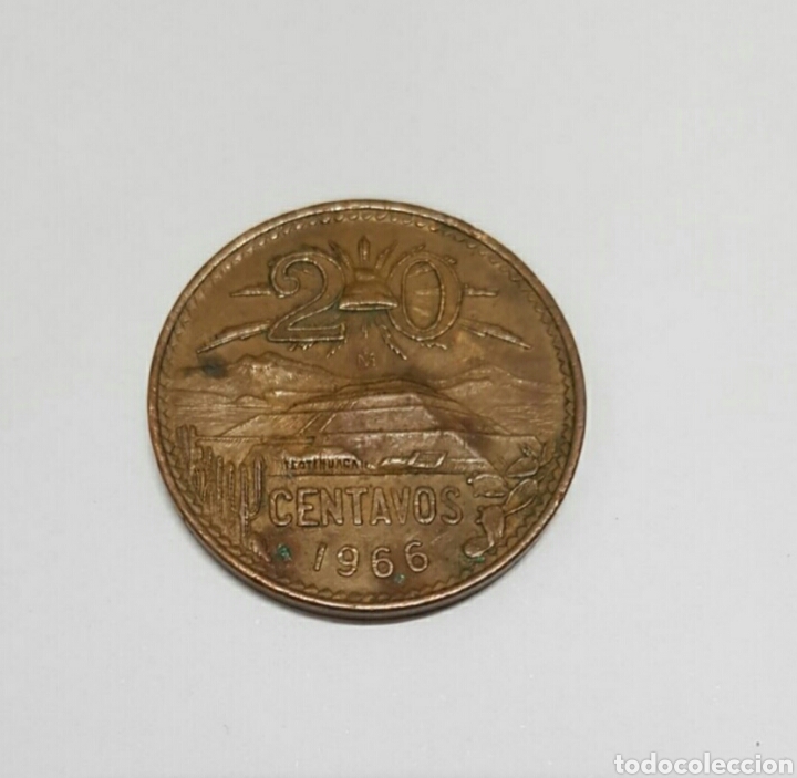 Monedas antiguas de Am&eacute;rica: Moneda 20 centavos Mexico 1966 # - Foto 1