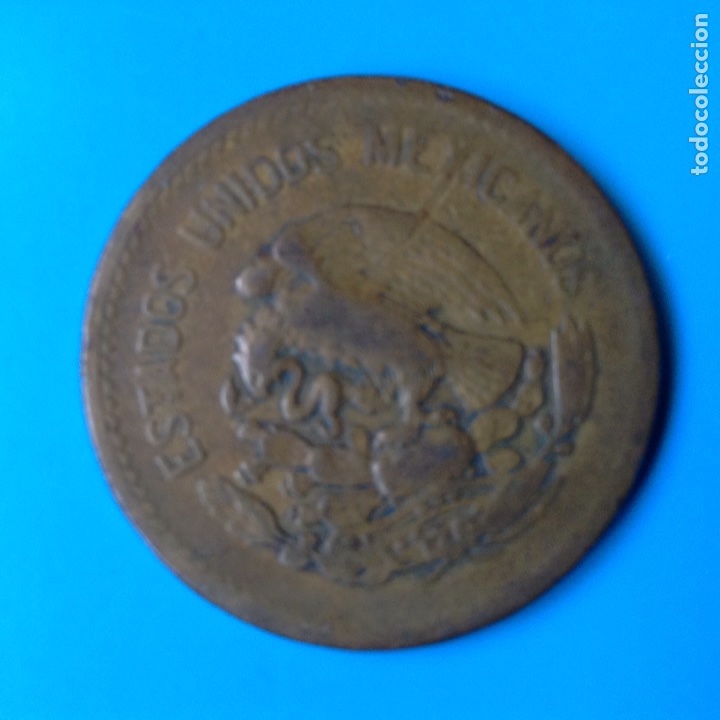 Monedas antiguas de Am&eacute;rica: M&Eacute;XICO 20 CENTAVOS BRONCE 1945 - Foto 2