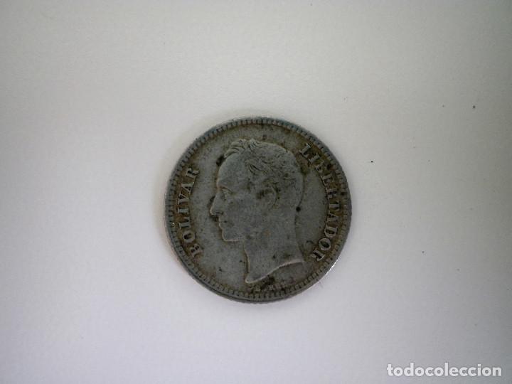 Monedas antiguas de Am&eacute;rica: 25 c&eacute;ntimos Venezuela. - Foto 2