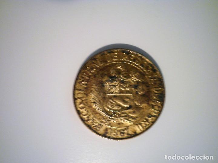 Monedas antiguas de Am&eacute;rica: Moneda de metal llamada &rdquo;un sol de oro&rdquo;. - Foto 2
