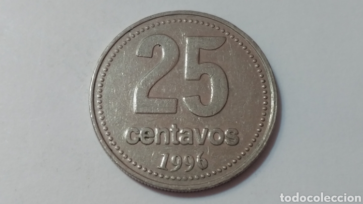 Monedas antiguas de Am&eacute;rica: Argentina 25 centavos 1996 - Foto 1