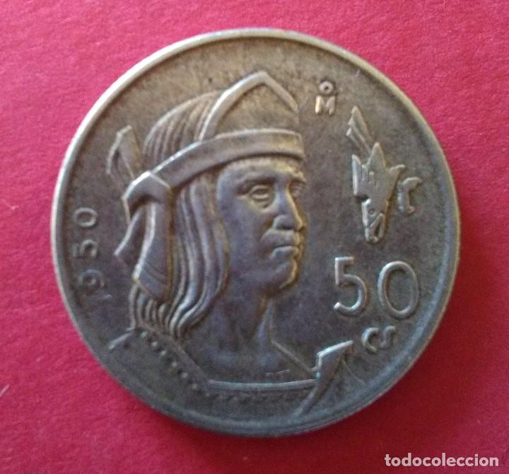MEXICO 1950 Mexico Silver 50 Centavos Plata Coin 