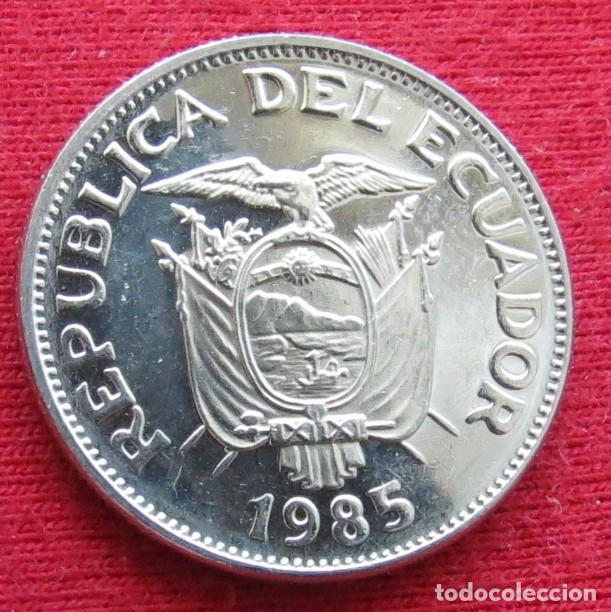 Monedas antiguas de Am&eacute;rica: Ecuador 50 centavos 1985 unc - Foto 2