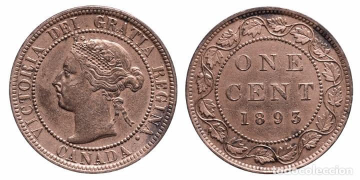 Monedas antiguas de Am&eacute;rica: *** MAGN&Iacute;FICO 1 C&Eacute;NTIMO 1893 DE CANAD&Aacute;. KM#7 *** - Foto 1