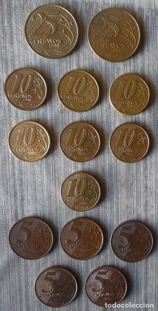 Monedas antiguas de Am&eacute;rica: LOTE DE 14 MONEDAS DE BRASIL - Foto 1