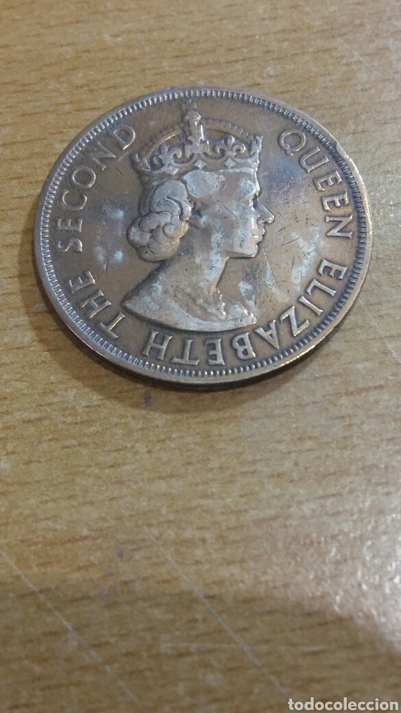 Monedas antiguas de Am&eacute;rica: Moneda este caribe 2 cent 1955 - Foto 1