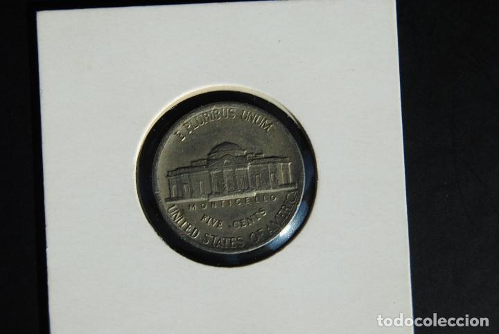 Monedas antiguas de Am&eacute;rica: cinco c&eacute;ntimos EEUU, Jefferson, a&ntilde;o 1984 - Foto 2