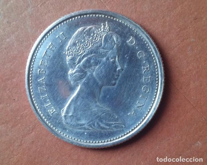 Monedas antiguas de Am&eacute;rica: 25 centavos de d&oacute;lar Canad&aacute; - Foto 1