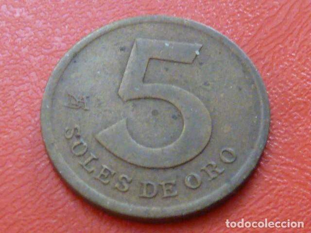 Monedas antiguas de Am&eacute;rica: 5 soles de oro de 1981 de Peru - Foto 2
