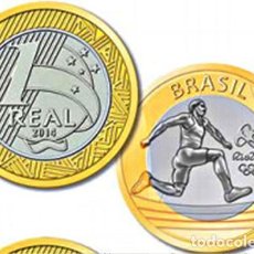 Monedas antiguas de América: BRASIL 1 REAL 2016 JUEGOS OLÍMPICOS Y PARALÍMPICOS DE RÍO 2016 ATLETISMO. Lote 228212730