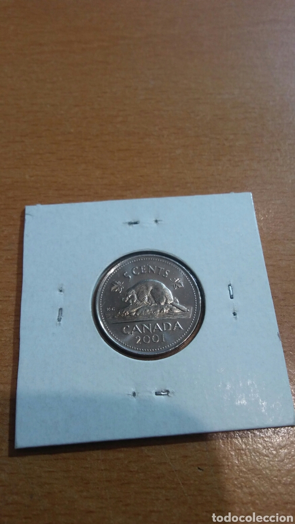 Monedas antiguas de Am&eacute;rica: Canada 5 cent 2001 sc km182b - Foto 2