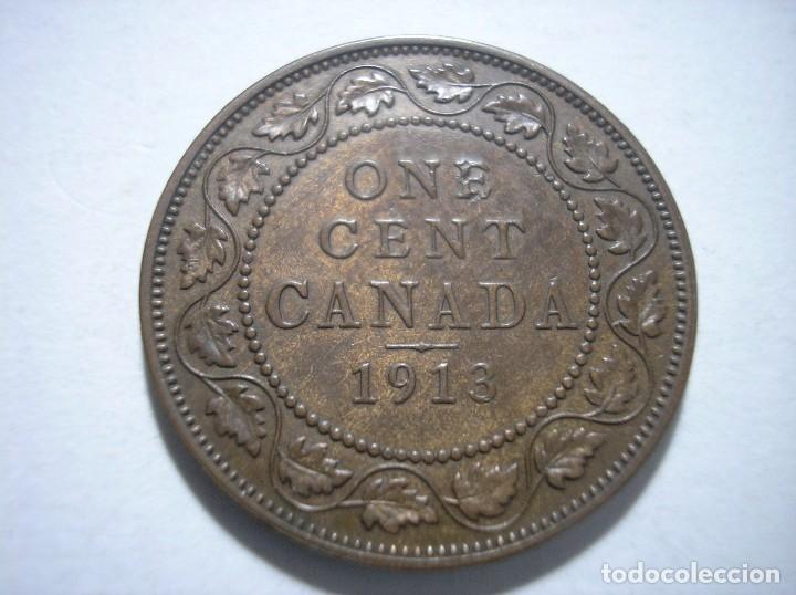 Monedas antiguas de Am&eacute;rica: 1 centavo de Canad&aacute; 1913 - Foto 4