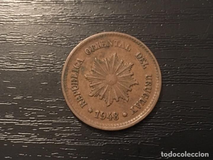 Monedas antiguas de Am&eacute;rica: Moneda 2 cent&eacute;simos Uruguay 1948 - Foto 1
