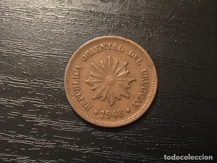 Monedas antiguas de Am&eacute;rica: Moneda 2 cent&eacute;simos Uruguay 1948 - Foto 1