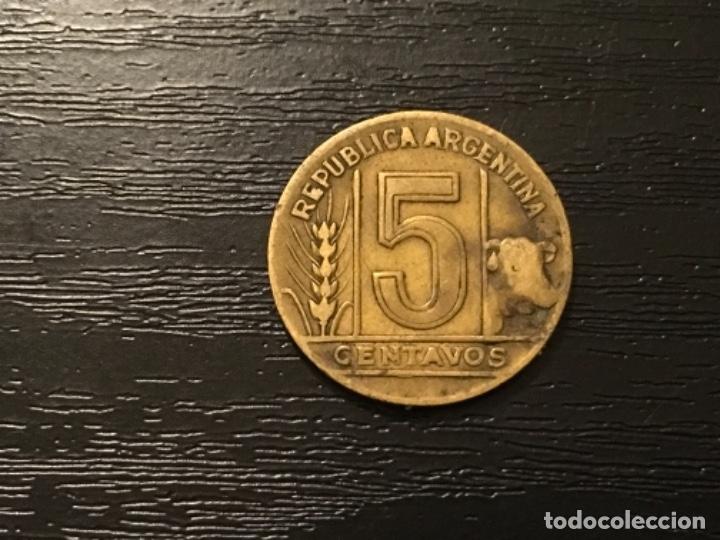 Monedas antiguas de Am&eacute;rica: Moneda 5 centavos Argentina 1946 - Foto 2