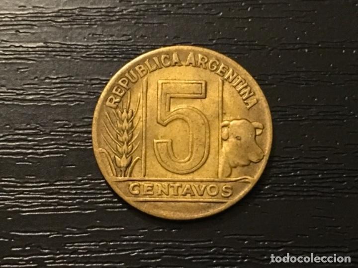 Monedas antiguas de Am&eacute;rica: Moneda 5 centavos Argentina 1947 - Foto 2