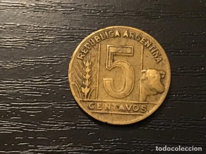 Monedas antiguas de Am&eacute;rica: Moneda 5 centavos Argentina 1949 - Foto 2