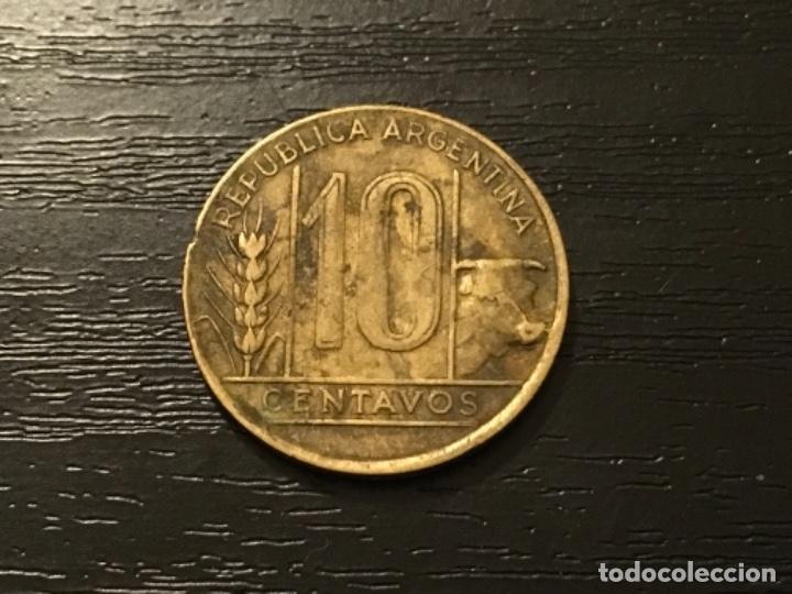 Monedas antiguas de Am&eacute;rica: Moneda 10 centavos Argentina 1948 - Foto 2