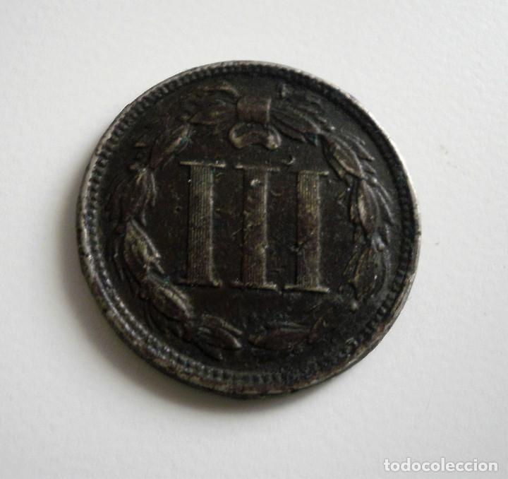 Monedas antiguas de Am&eacute;rica: Moneda de Tres c&eacute;ntimos EE.UU. - Foto 4