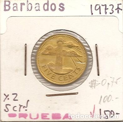 Monedas antiguas de Am&eacute;rica: BARBADOS 1973. MONEDA DE 5 CENTIMOS. PROOF. - Foto 1