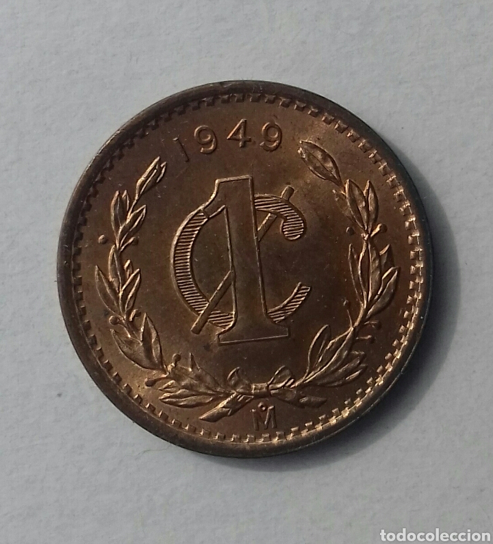 Monedas antiguas de Am&eacute;rica: M&eacute;xico. Moneda de un centavo 1949 - Foto 1