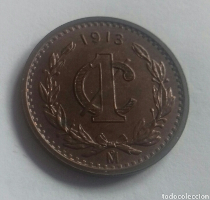 Monedas antiguas de Am&eacute;rica: M&eacute;xico. Un centavo 1913 - Foto 1