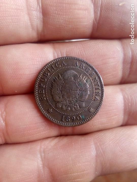 Monedas antiguas de Am&eacute;rica: Argentina 1 centavo de 1890 - Foto 2