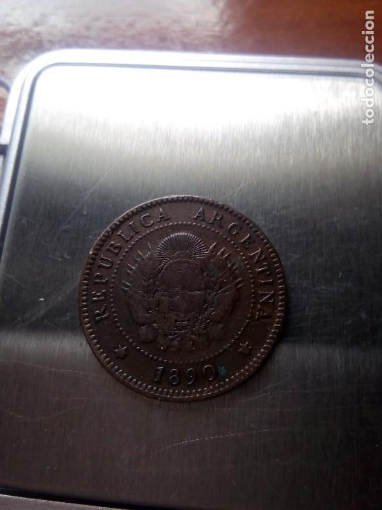 Monedas antiguas de Am&eacute;rica: Argentina 1 centavo de 1890 - Foto 4