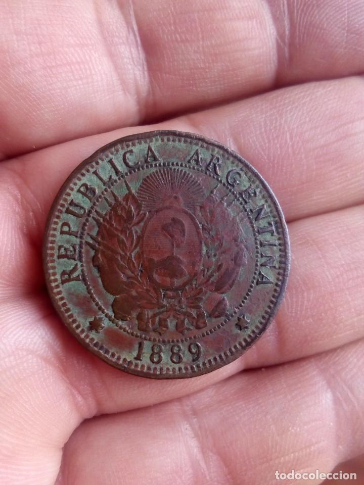 Monedas antiguas de Am&eacute;rica: Argentina 2 centavos de 1889 - Foto 2