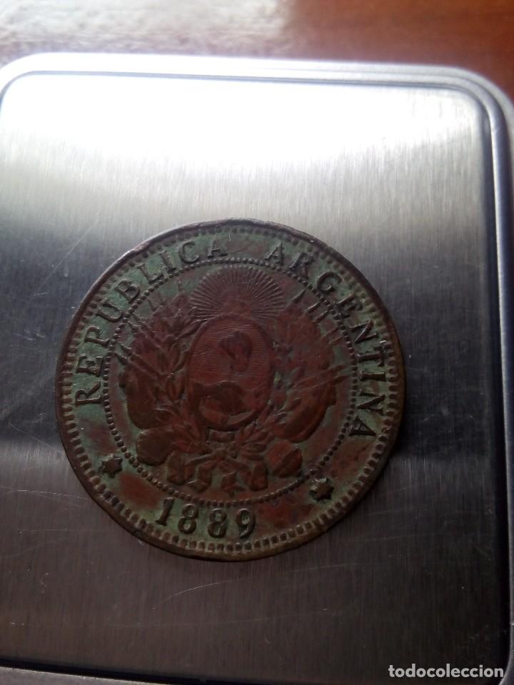 Monedas antiguas de Am&eacute;rica: Argentina 2 centavos de 1889 - Foto 4