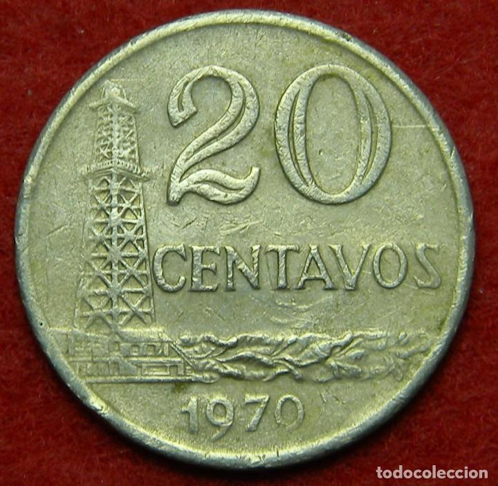 Monedas antiguas de Am&eacute;rica: Brasil - 20 Centavos - 1970 - Foto 1
