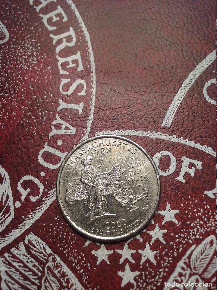 Monedas antiguas de Am&eacute;rica: EUA  -  QUARTER DOLLAR   -  MASSACHUSETS  -  EBC - Foto 1