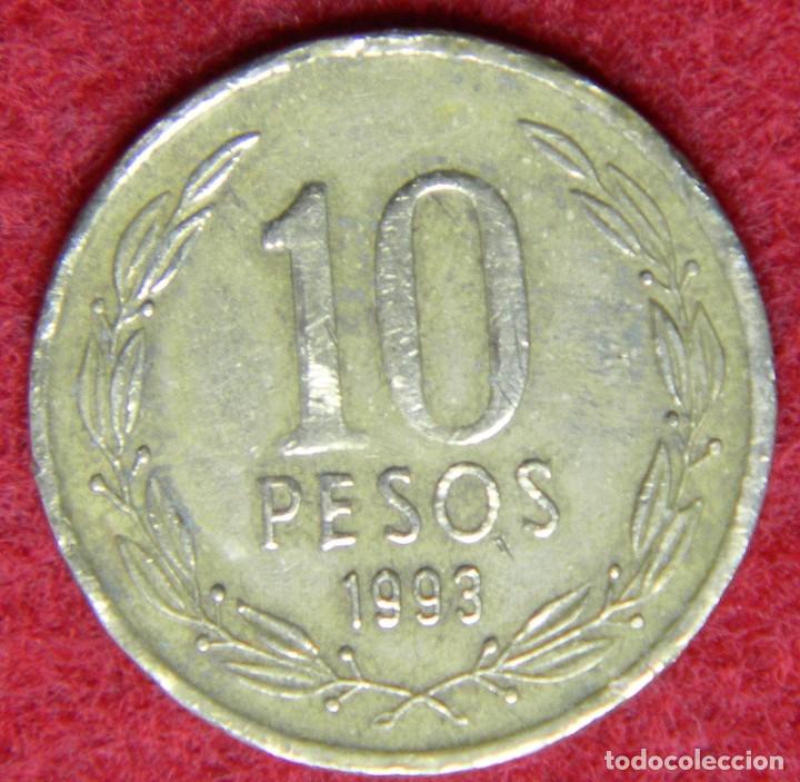 Monedas antiguas de Am&eacute;rica: Chile - 10 Pesos - 1993 - Foto 2