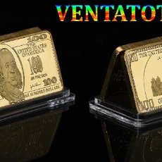 Monnaies anciennes d'Amérique: LINGOTE 100 DOLARES ORO 24 KILAT LEE DENTRO (FRANKLIN - PRESIDENTE DE 1785 A 1788 ESTADOS UNI)N6. Lote 209882357