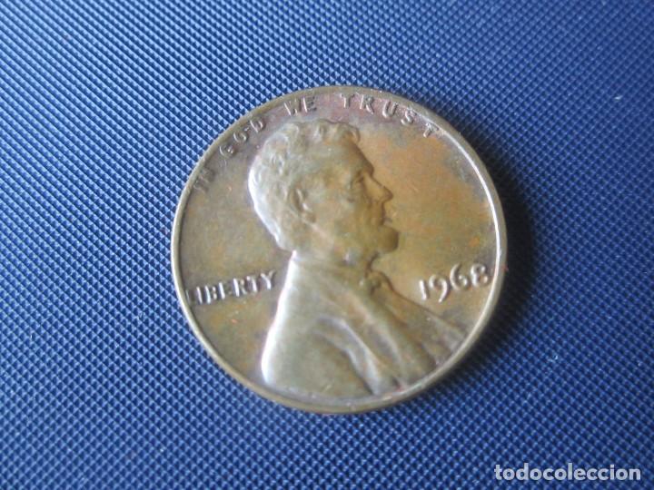 Monedas antiguas de Am&eacute;rica: Usa. 1 centimo 1968 - Foto 1