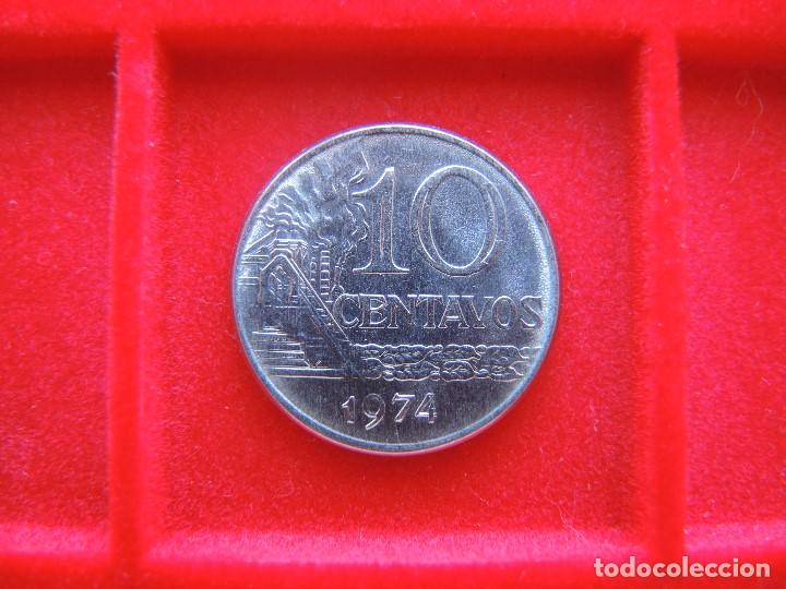 Monedas antiguas de Am&eacute;rica: 10 CENTAVOS, BRASIL, 1974, SC - Foto 1