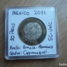 Monedas antiguas de América: 10 PESOS MEXICO 2001,BIMETALICA.SC.. Lote 135230990