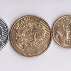Monedas antiguas de América: MONEDAS EXTRANJERAS - BRASIL 6 VALORES - 1-5-10-25 Y 50 CTS. 1 REAL 2001-2-4 - KM-647 AL 652 (SC-). Lote 136423006