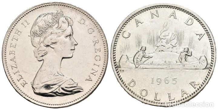 Monedas antiguas de Am&eacute;rica: Canada. 1 d&oacute;lar. 1965. - Foto 6