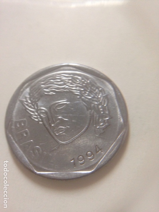 Monedas antiguas de Am&eacute;rica: Moneda de Brasil 25 centavos de 1994 - Foto 2