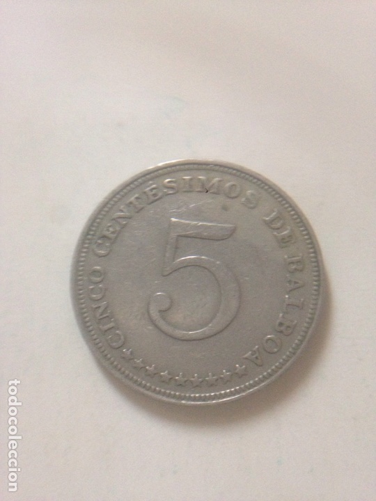 Monedas antiguas de Am&eacute;rica: Moneda de Panama de 5 centesimos de Balboa. 1966 - Foto 1